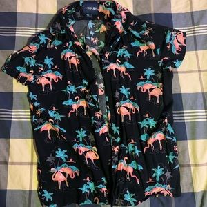 Kolby Hawaiian Flamingo Shirt